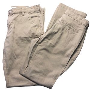 Size 16 Plus Old Navy Girls Pants (2 pair) Tan Khaki Pants Bootcut 31” x 29.5”